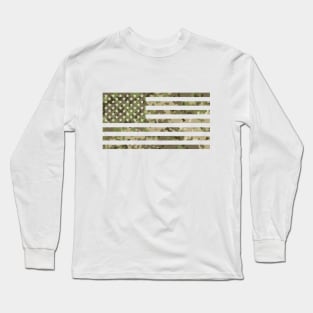 US Flag - Multicam Camo Long Sleeve T-Shirt